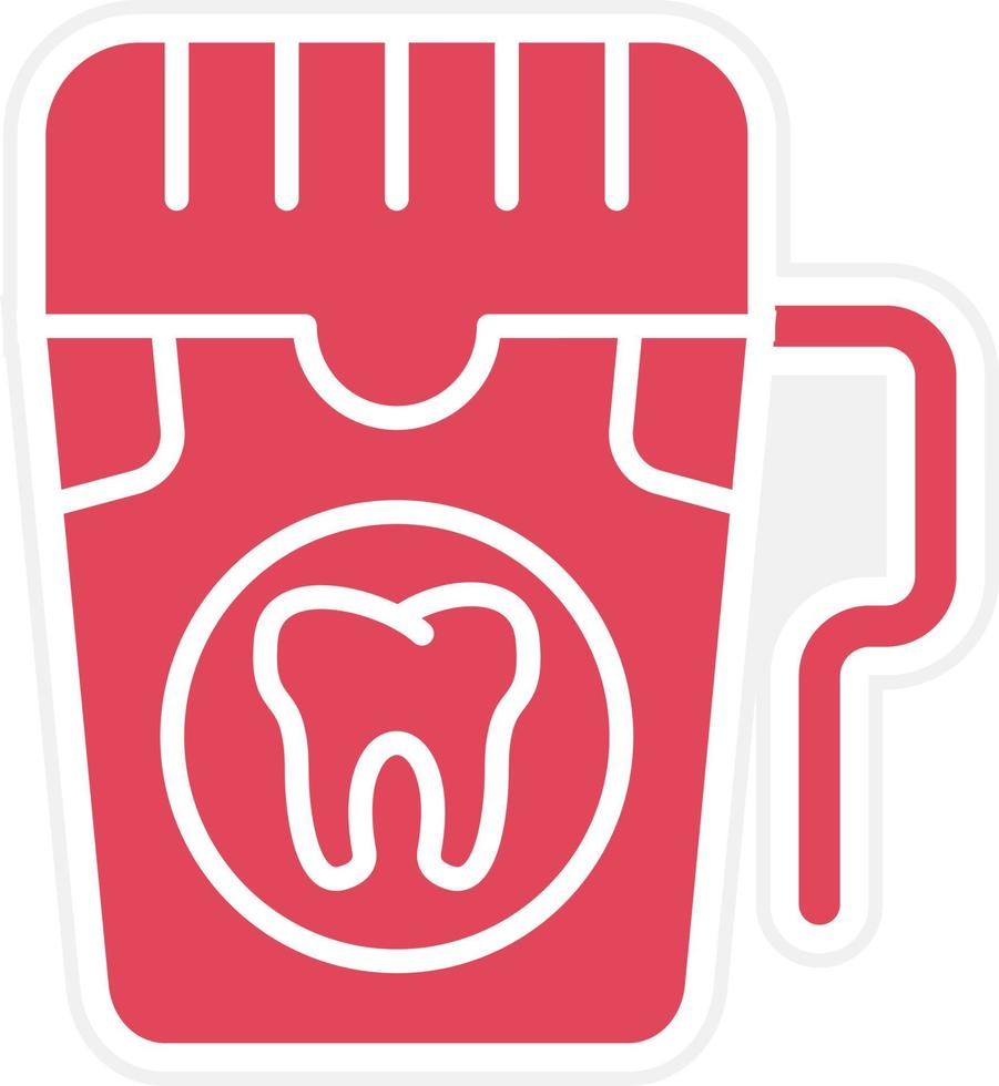 estilo de icono de hilo dental vector