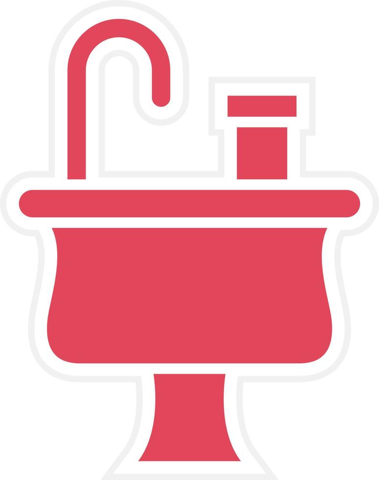 estilo de icono de lavabo vector