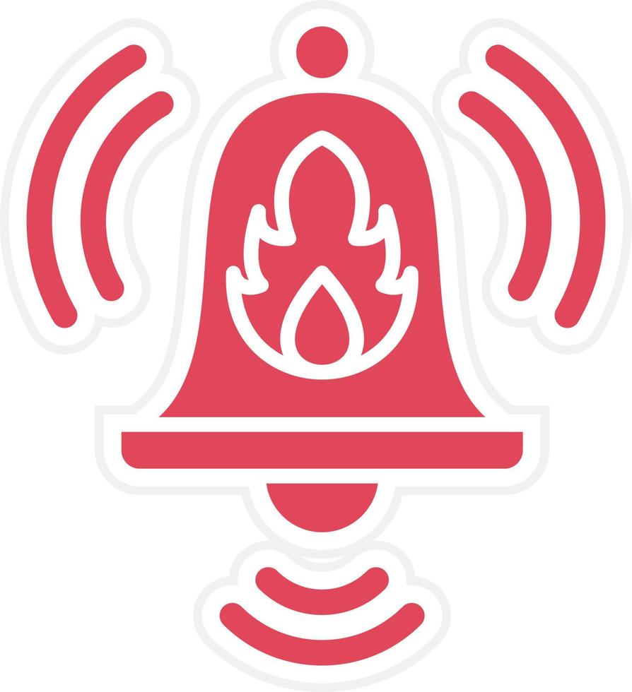 Firefighter Bell Icon Style vector