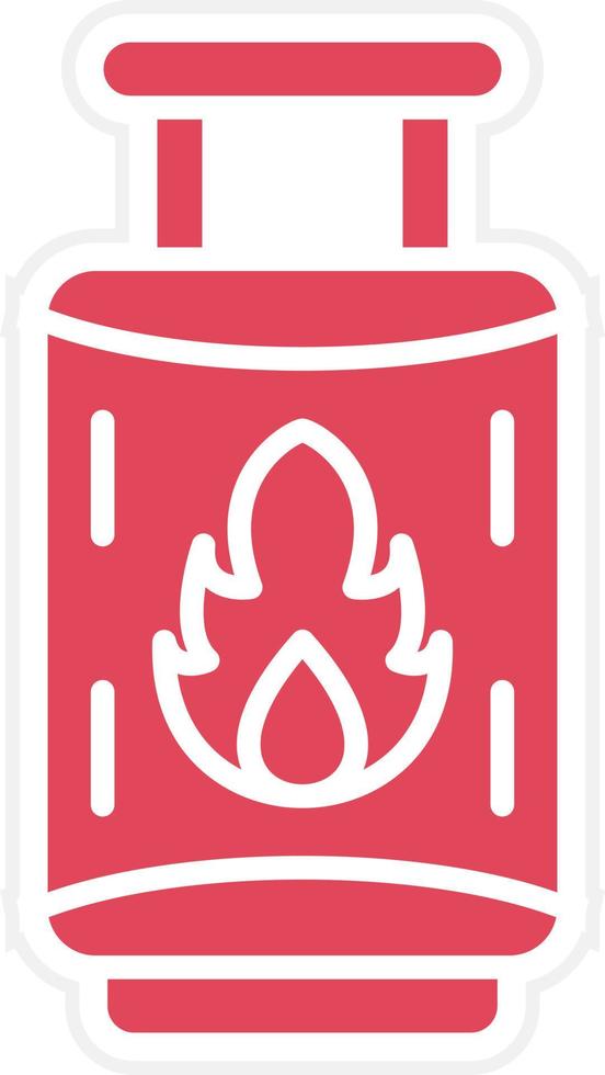 Gas Cylinder Icon Style vector
