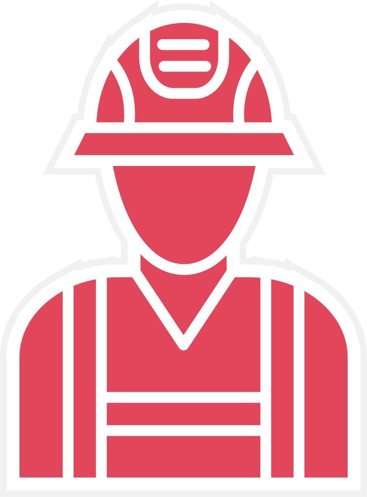 Fireman Icon Style vector