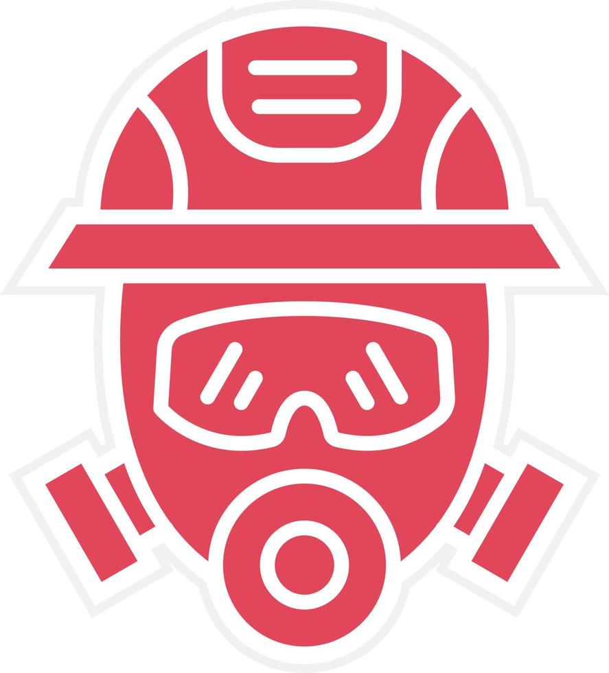 Fireman Mask Icon Style vector