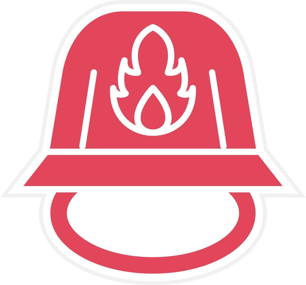Firefighter Helmet Icon Style vector
