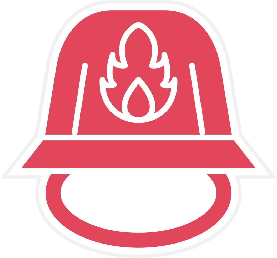 Firefighter Helmet Icon Style vector