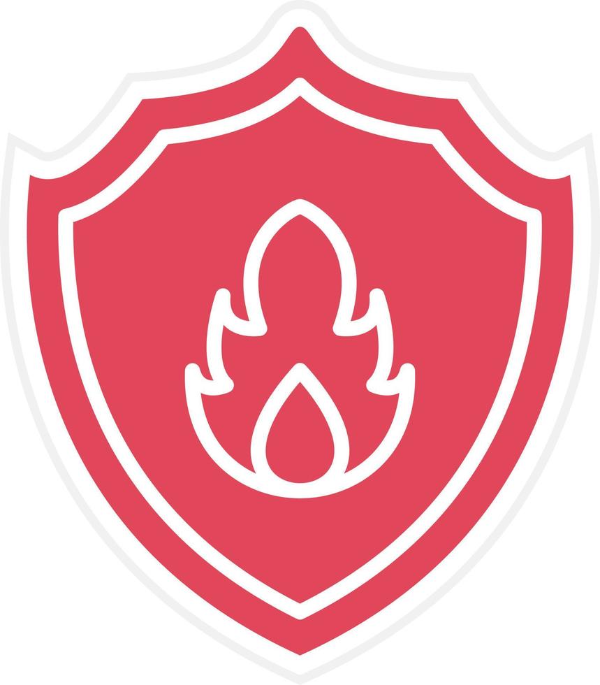 Fire Shield Icon Style vector