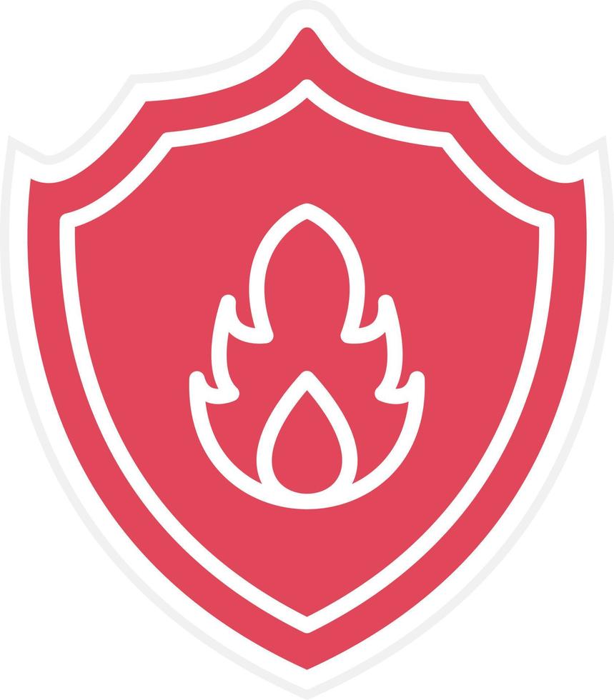 Fire Shield Icon Style vector