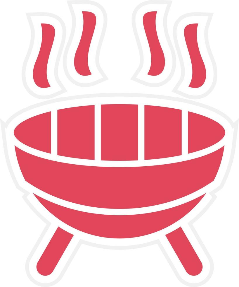 estilo de icono de parrilla de barbacoa vector