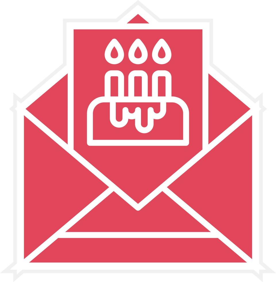 estilo de icono de invitación de cumpleaños vector