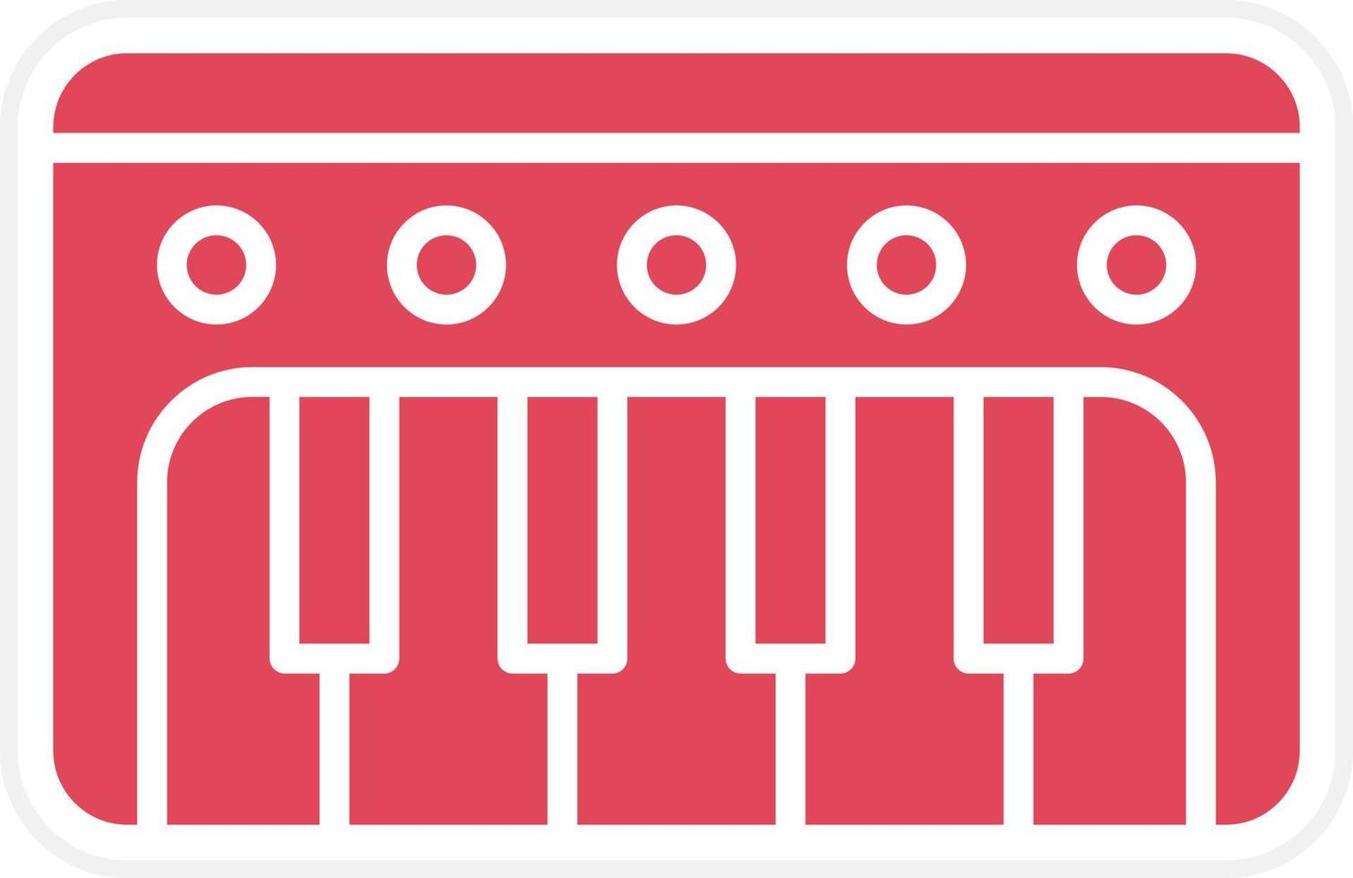 Piano keyboard Icon Style vector