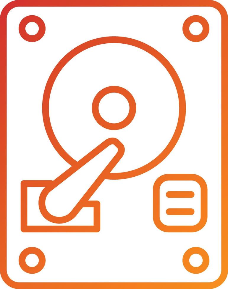 Hard Disk Icon Style vector