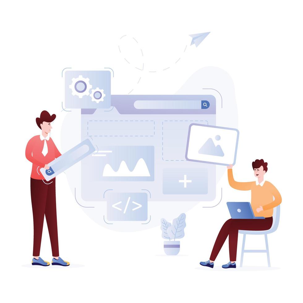 A scalable flat illustration of business operations vector