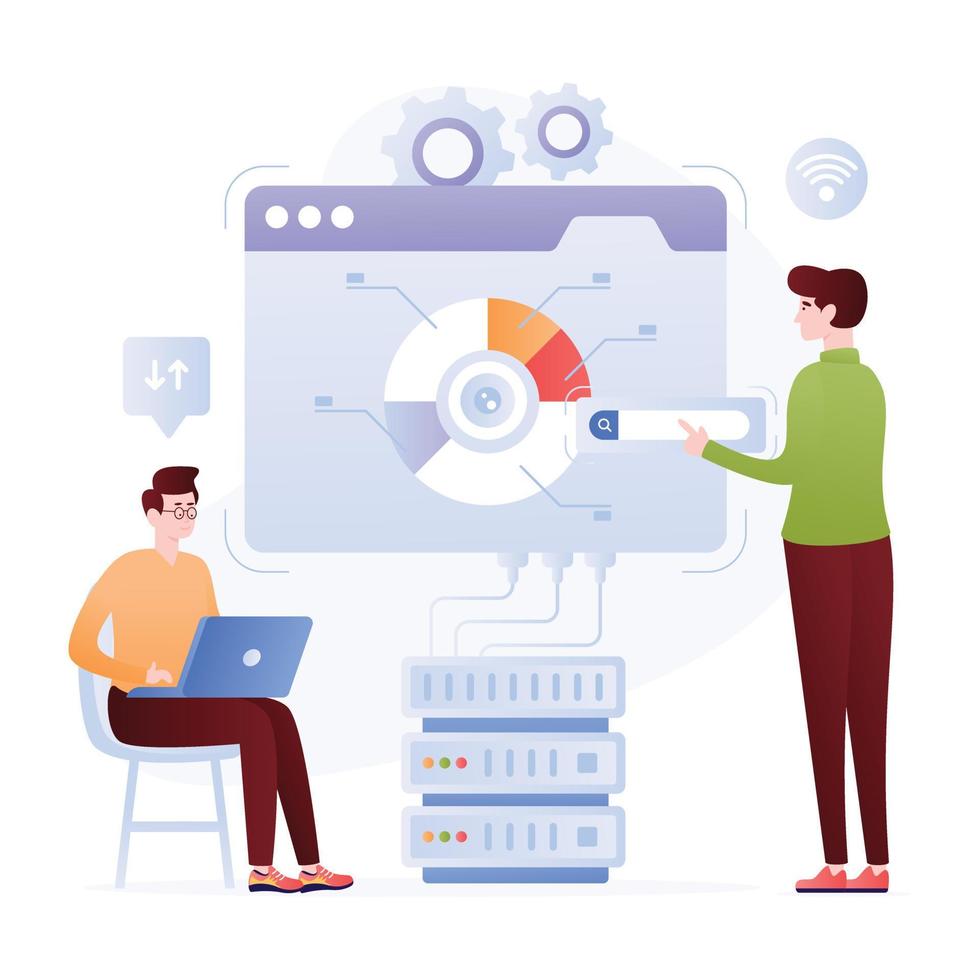 A well-designed flat illustration of business growth vector