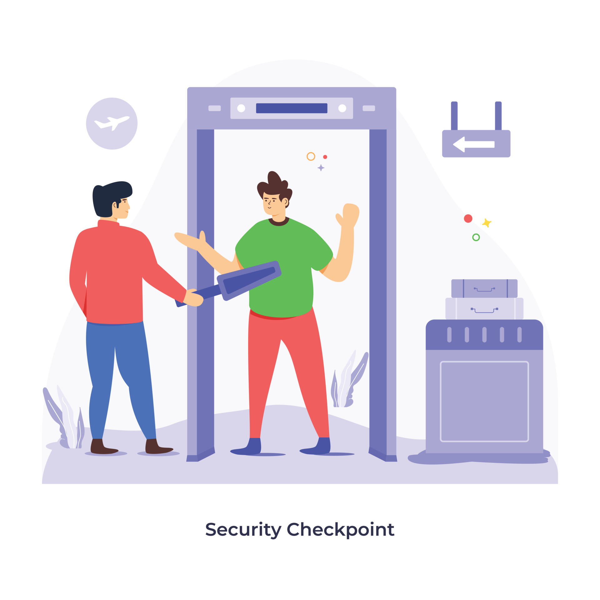 airport security checkpoint clipart