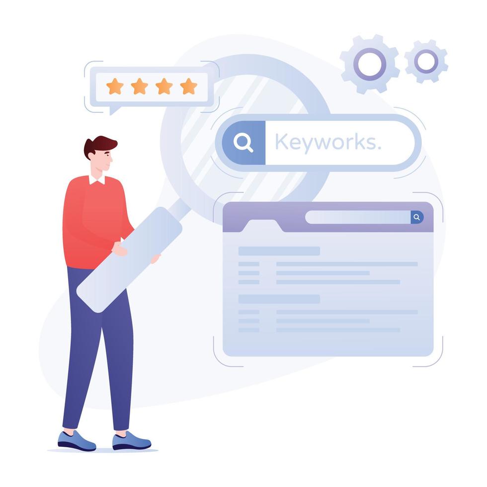 A handy flat illustration of social engagement vector
