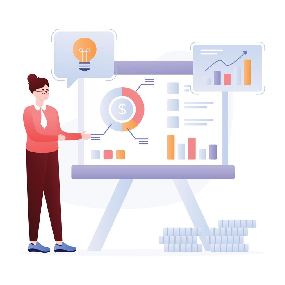 Accounting flat illustration in vector format