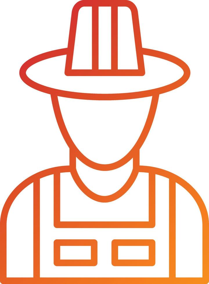 Male Farmer Icon Style vector