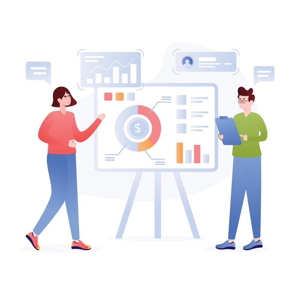 Check out premium flat illustration of business presentation vector