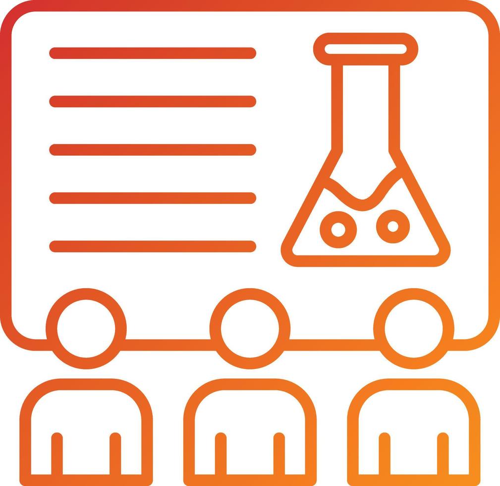 Chemistry Seminar Icon Style vector