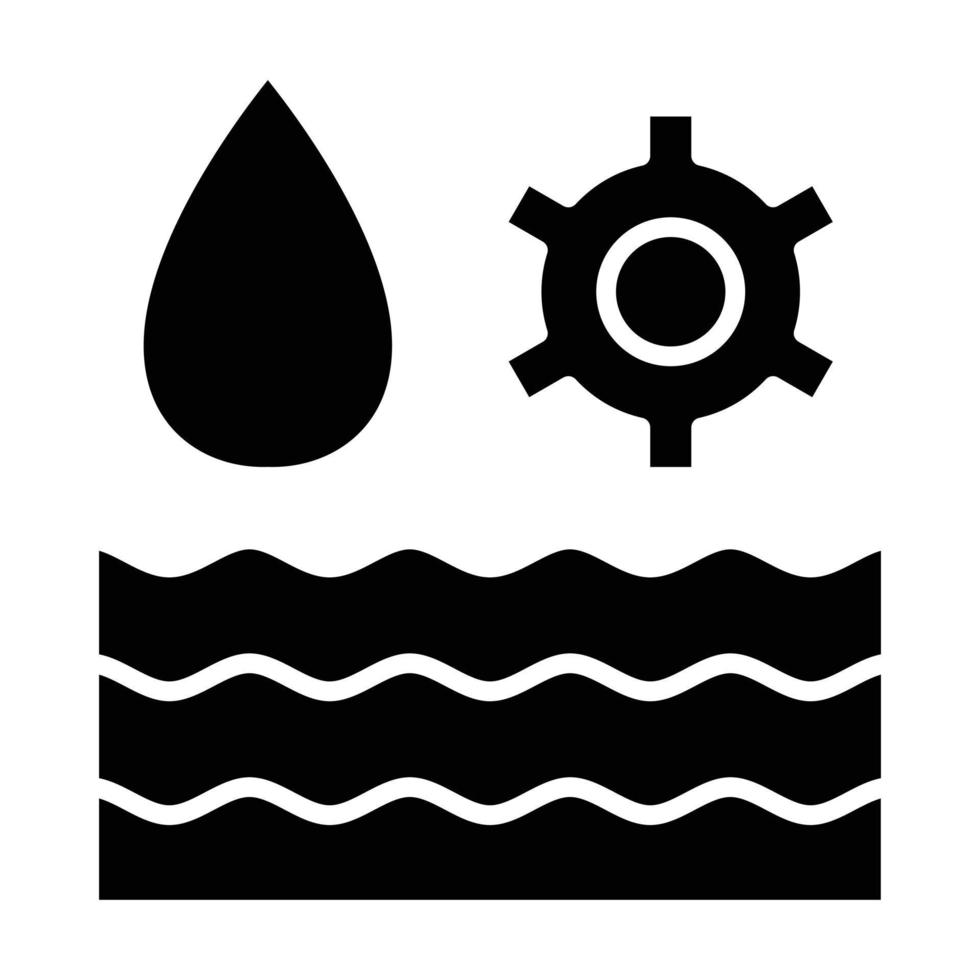 estilo de icono de gestión de agua vector