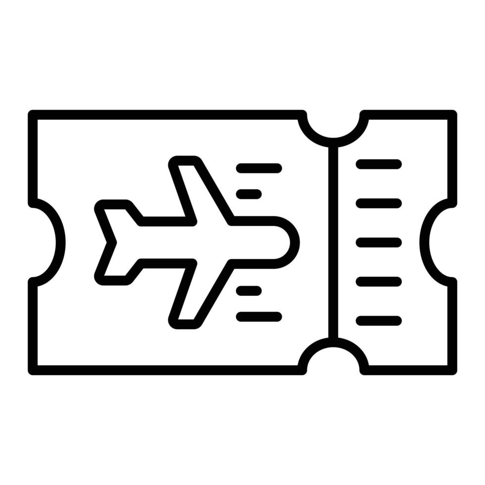 Plane Ticket Icon Style vector