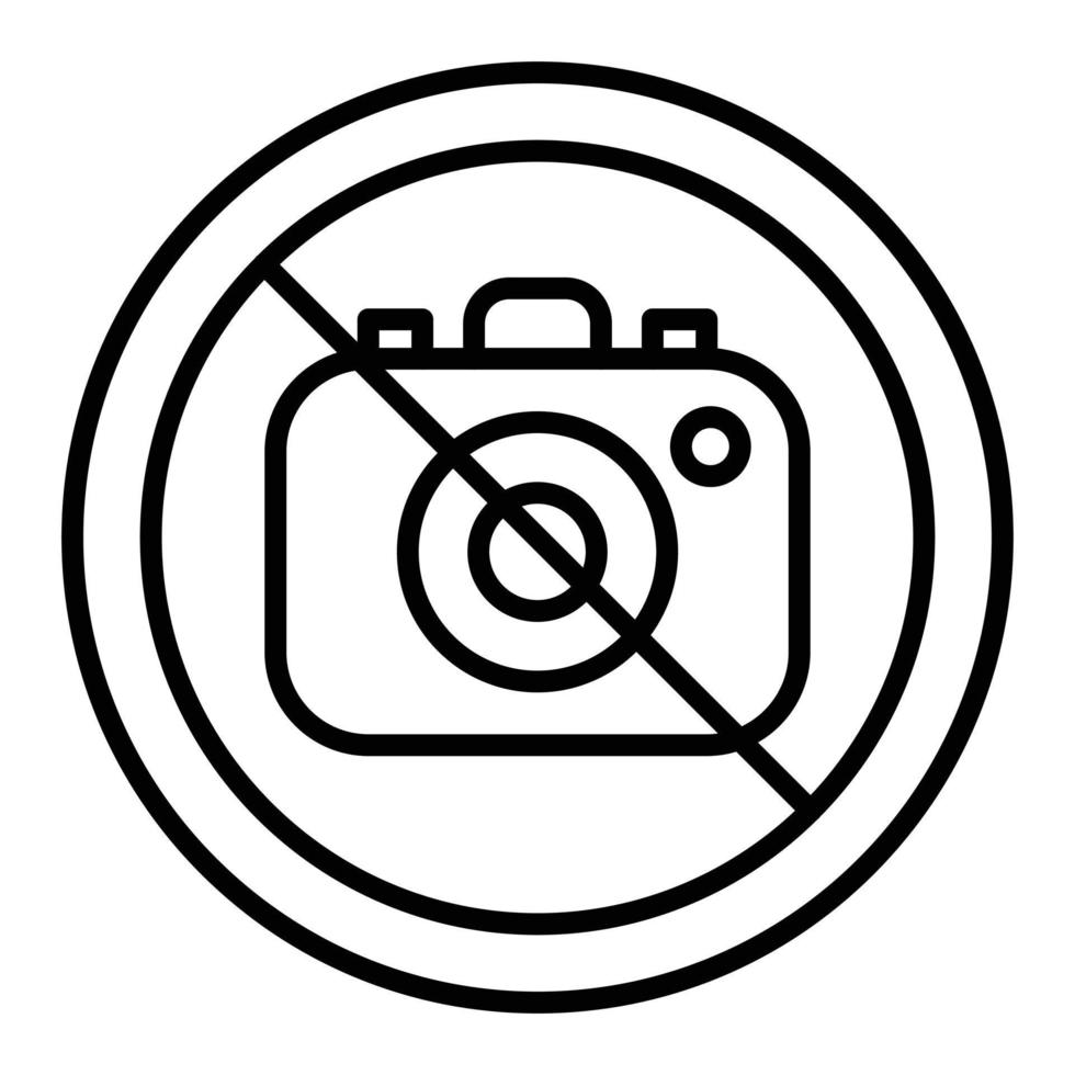 No Camera Icon Style vector