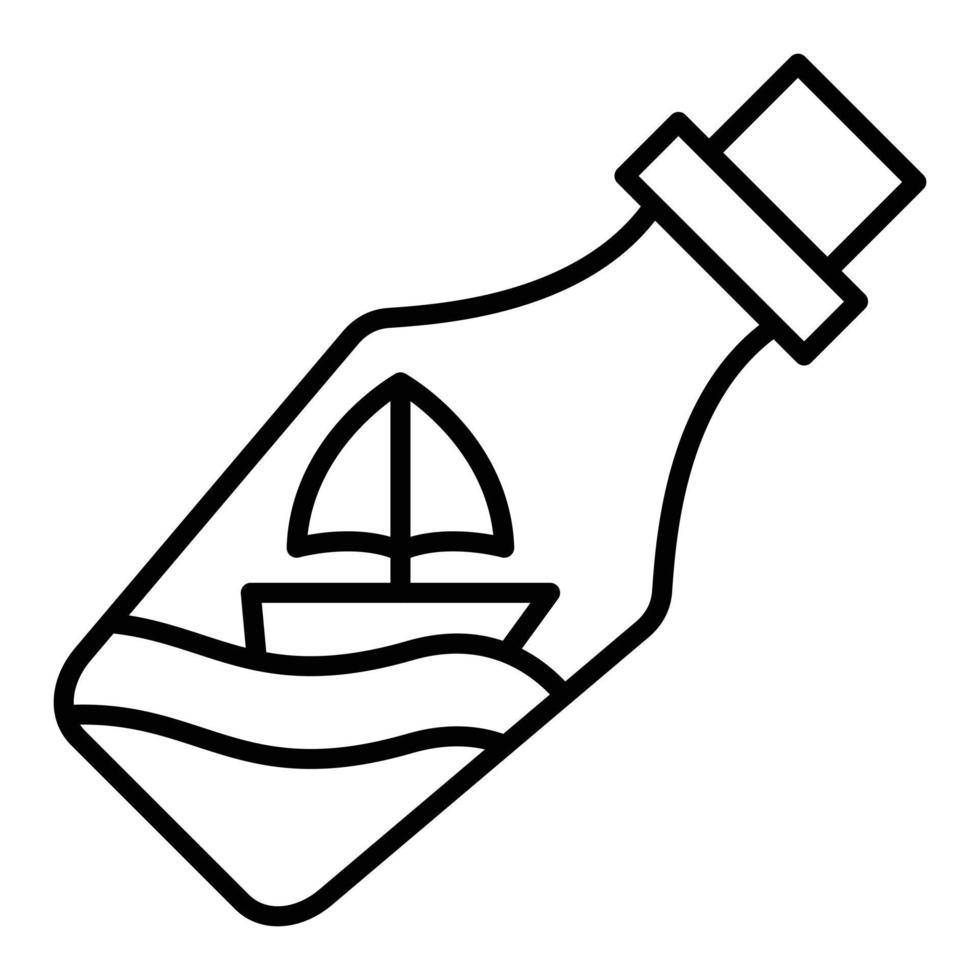 Ship In A Bottle Icon Style vector