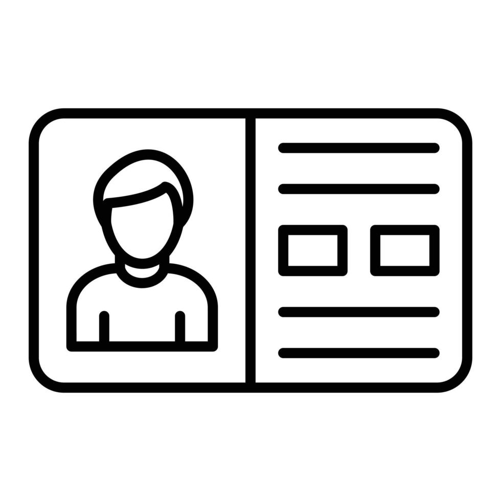 Identification Card Icon Style vector