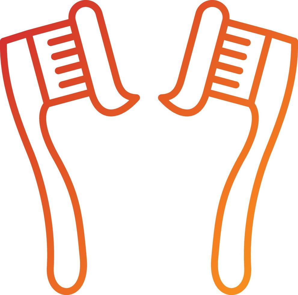 Tooth Paste on Brush Icon Style vector