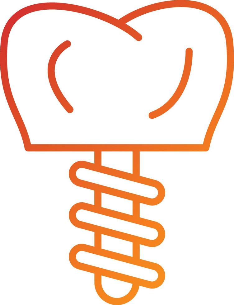 Dental Implant Icon Style vector