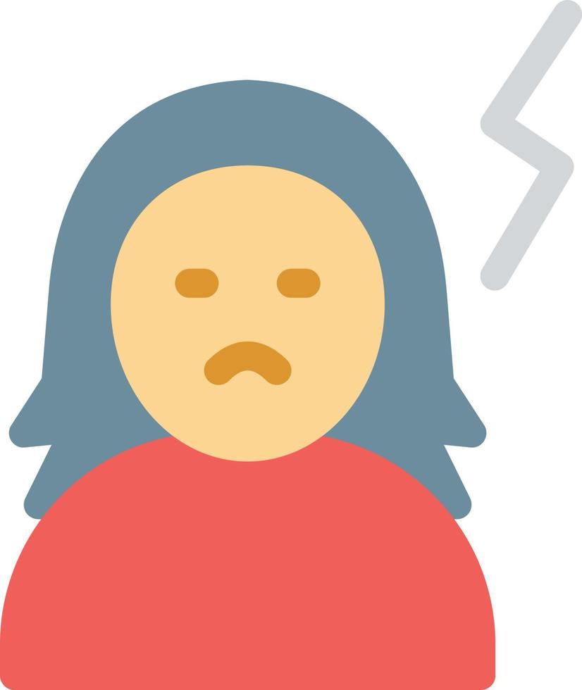 angry girl vector illustration on a background.Premium quality symbols. vector icons for concept and graphic design.