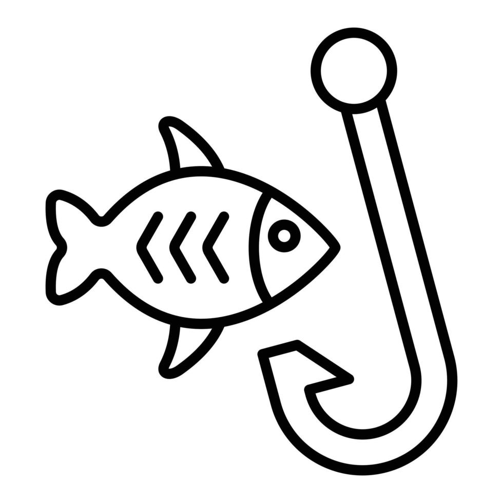 Fish Hook Icon Style vector