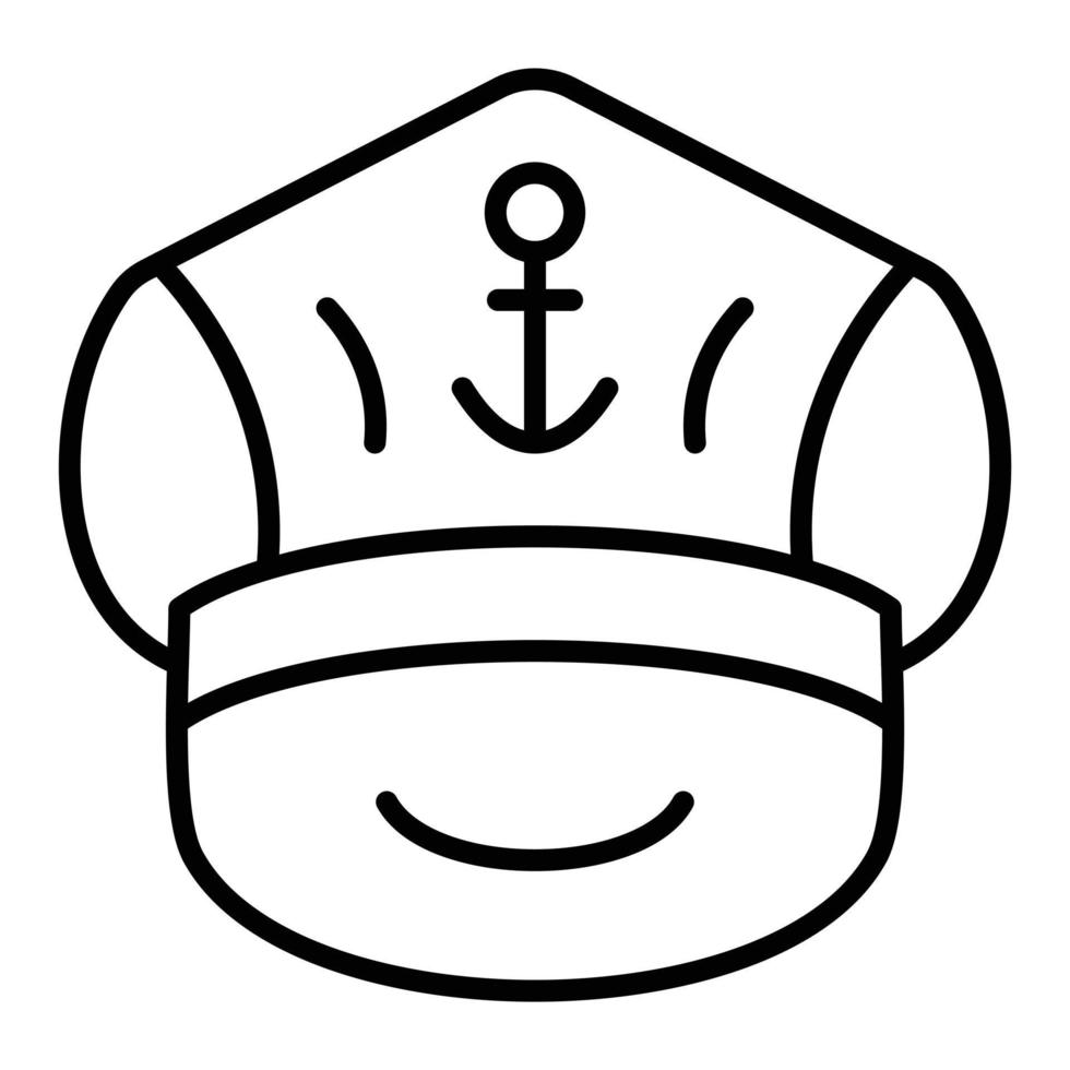 Captain Cap Icon Style vector