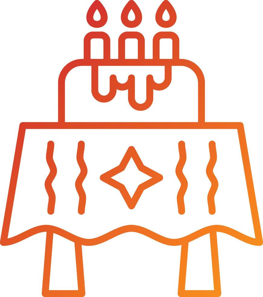 estilo de icono de mesa de cumpleaños vector