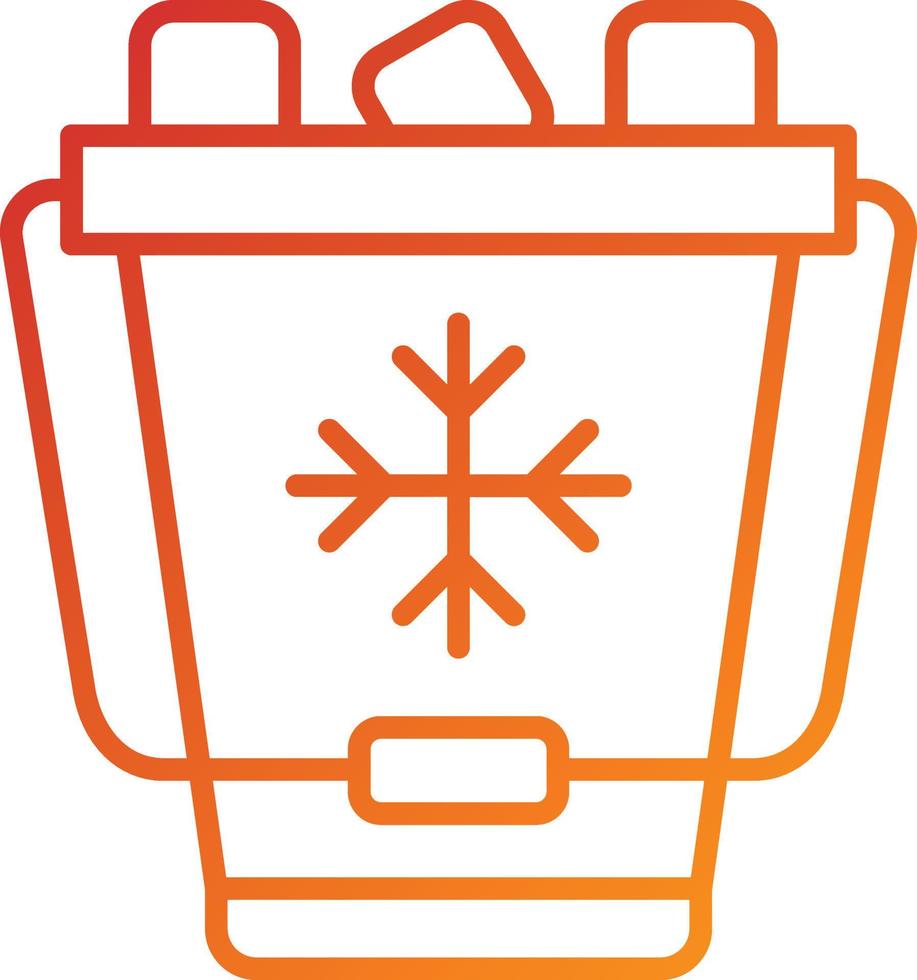 Ice Bucket Icon Style vector