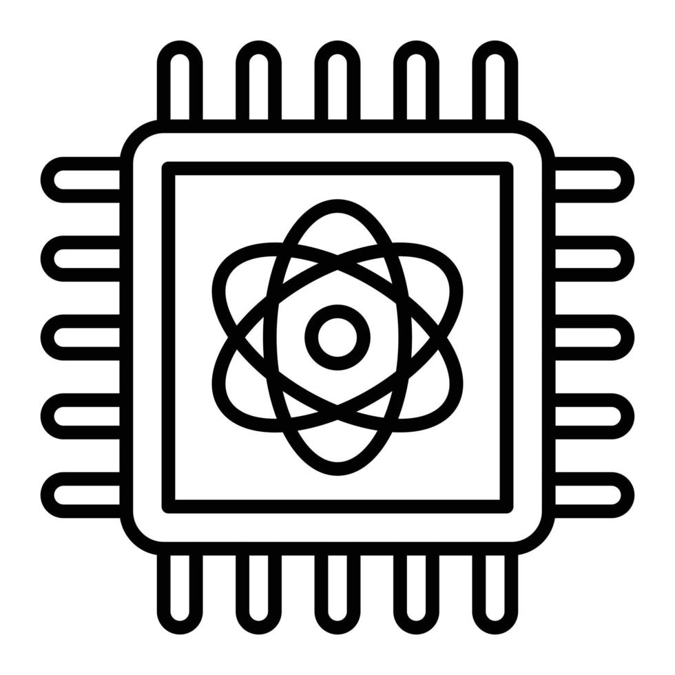Quantum Computing Icon Style vector