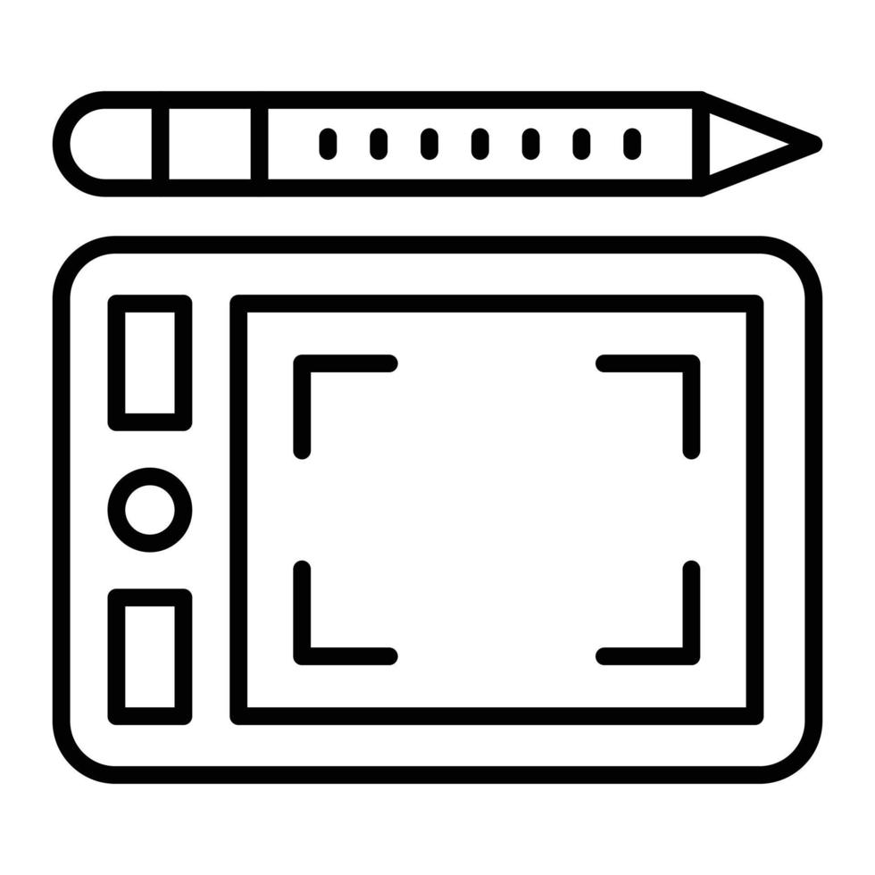 estilo de icono de tableta gráfica vector