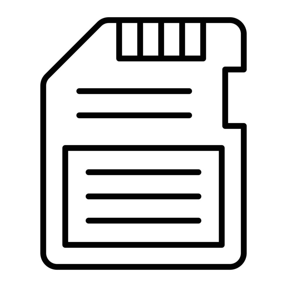 Sd Card Icon Style vector