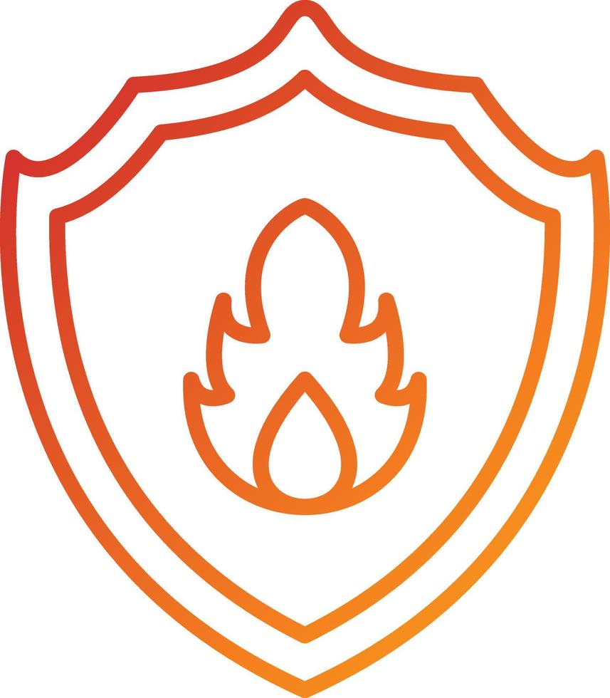 Fire Shield Icon Style vector