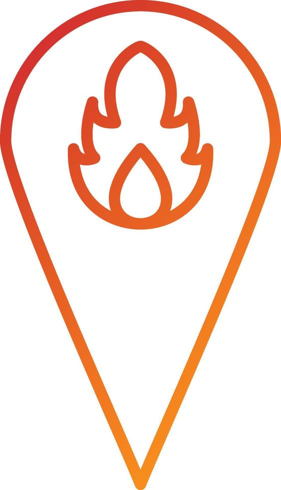 Fire Location Icon Style vector