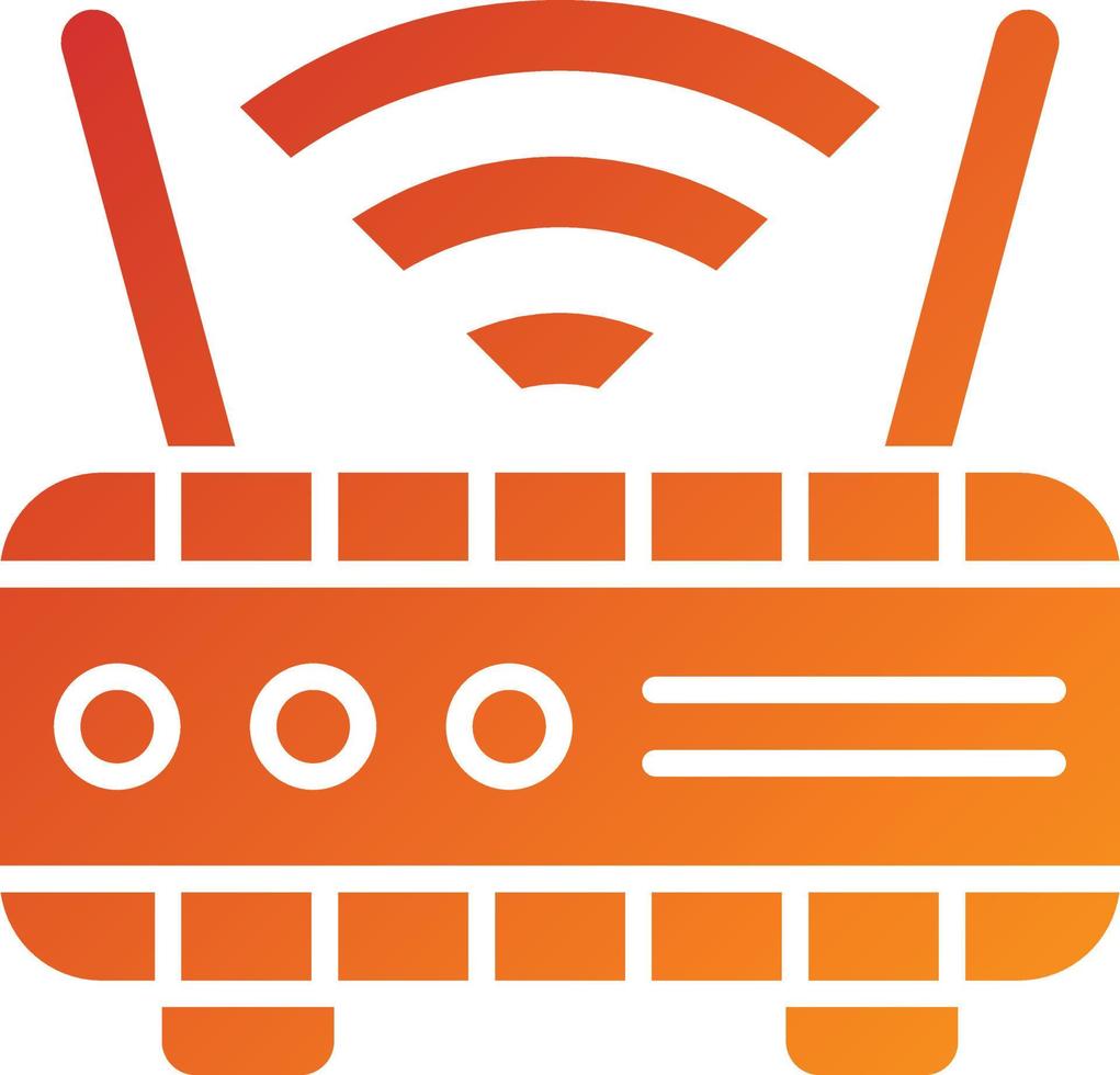 estilo de icono de enrutador wifi vector