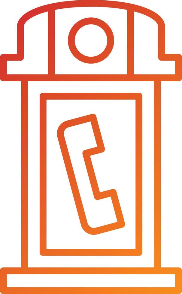 Phone Booth Icon Style vector