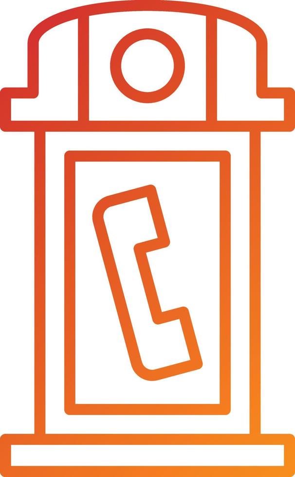 estilo de icono de cabina telefónica vector