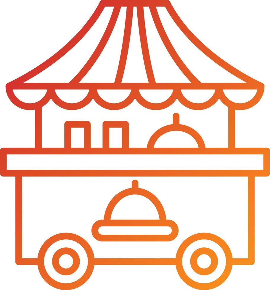 Food Cart Icon Style vector