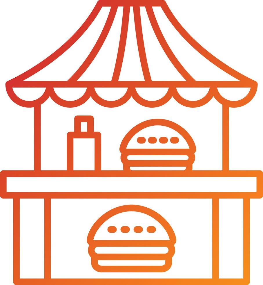 Burger Cart Icon Style vector