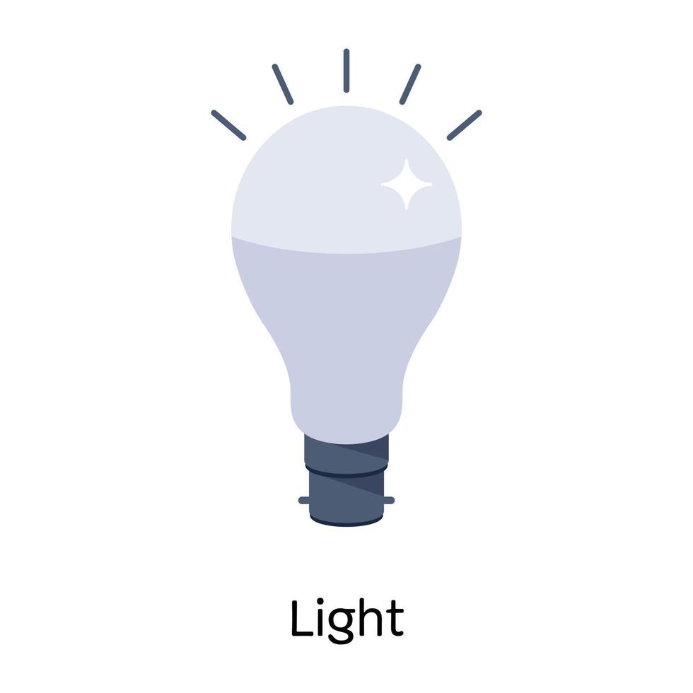 Easy to use flat icon of light vector