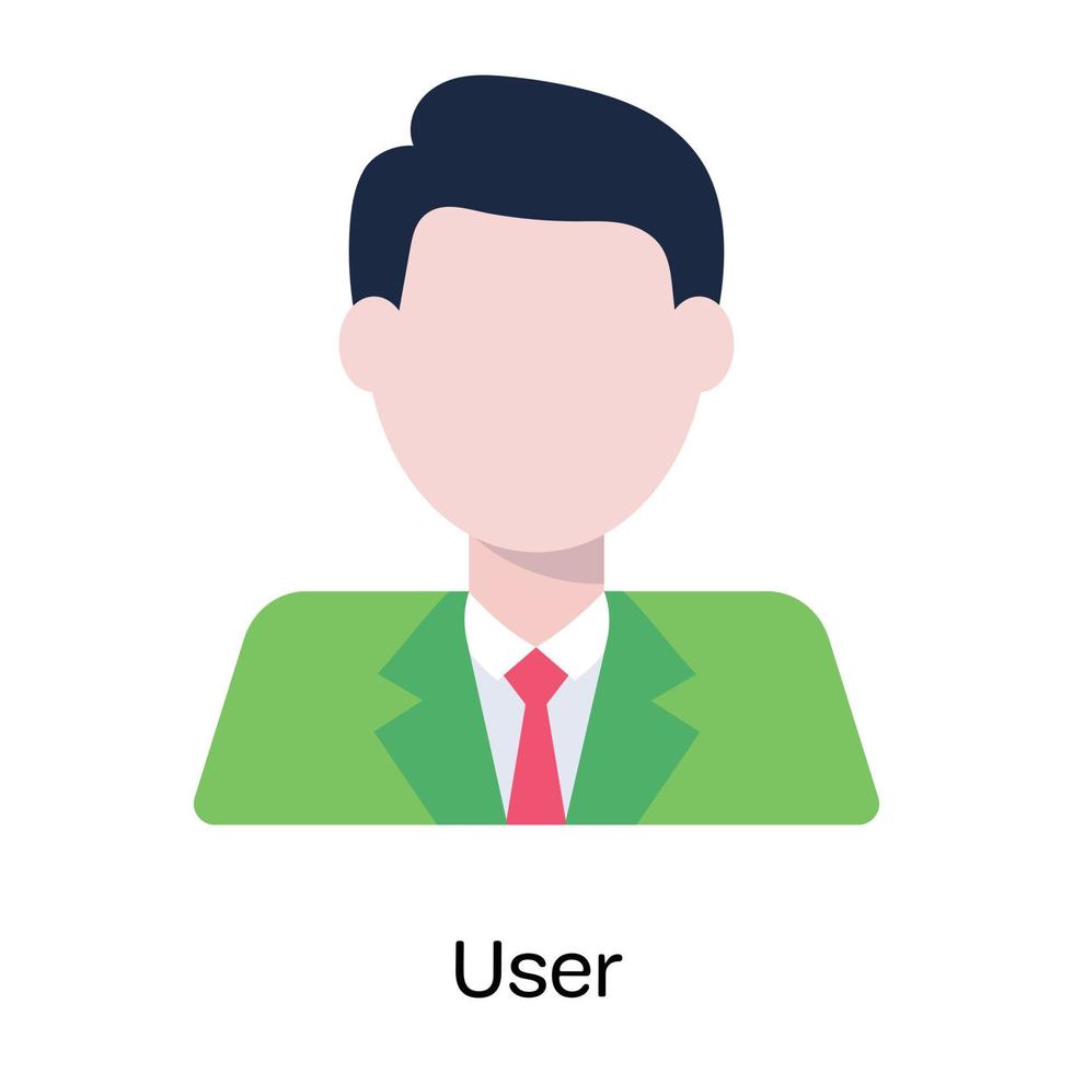 An editable flat icon of user vector