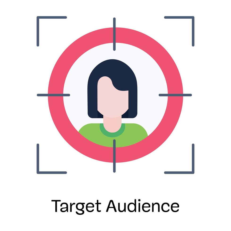 Target audience flat icon is scalable and easy to use vector