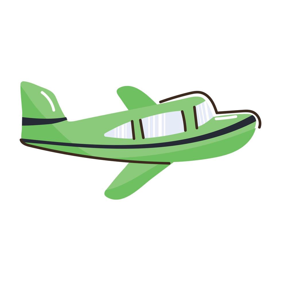 Catch a sight of this airplane flat doodle icon vector