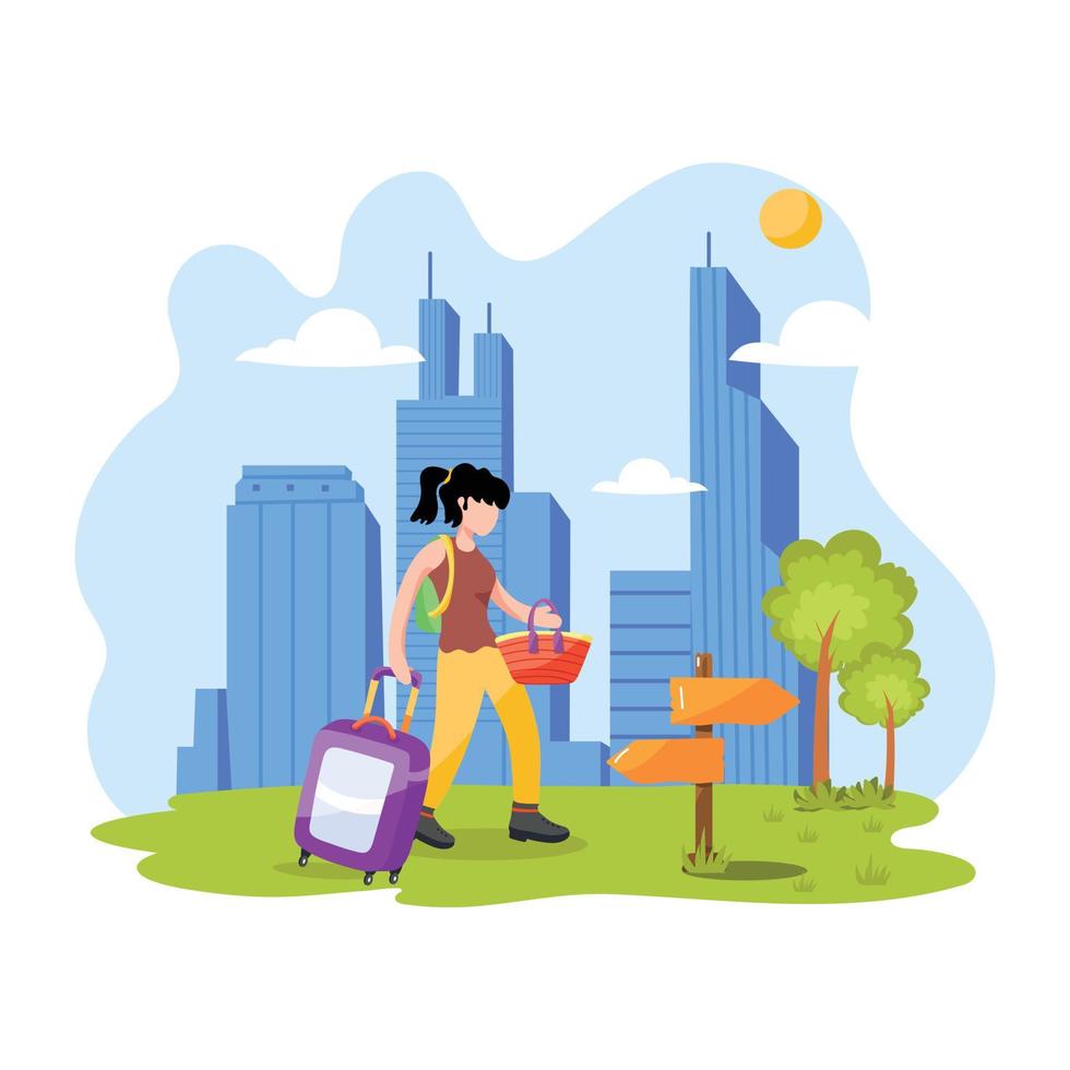 Take a look at flat illustration of traveler vector