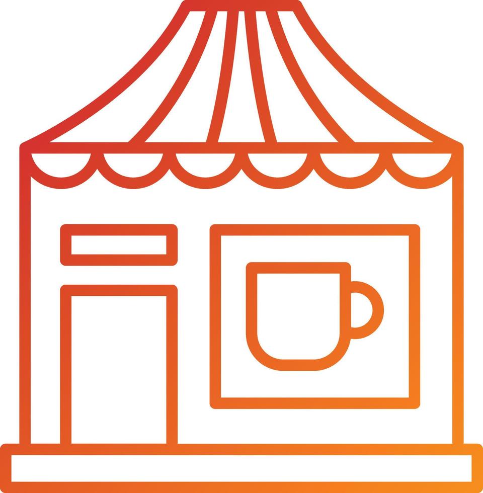 Tea Stall Icon Style vector